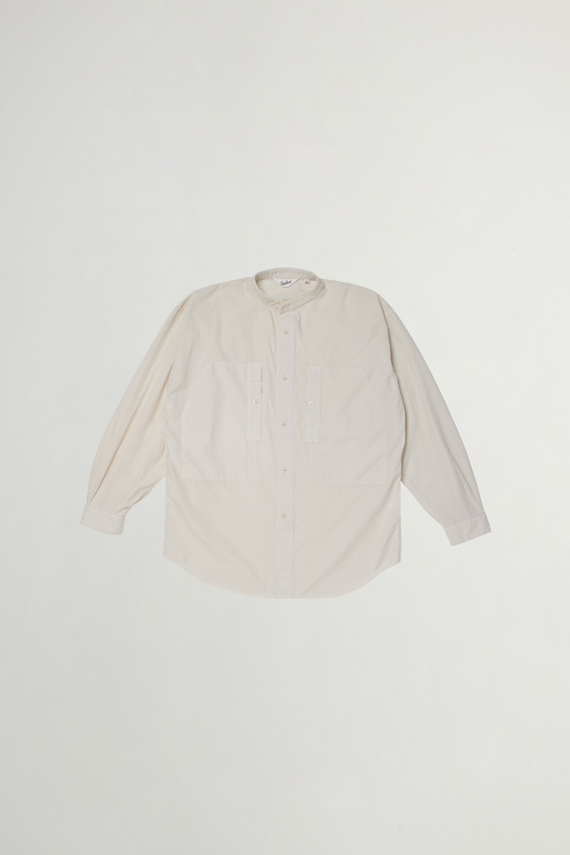 オーガニックコットン スタンドカラーシャツ