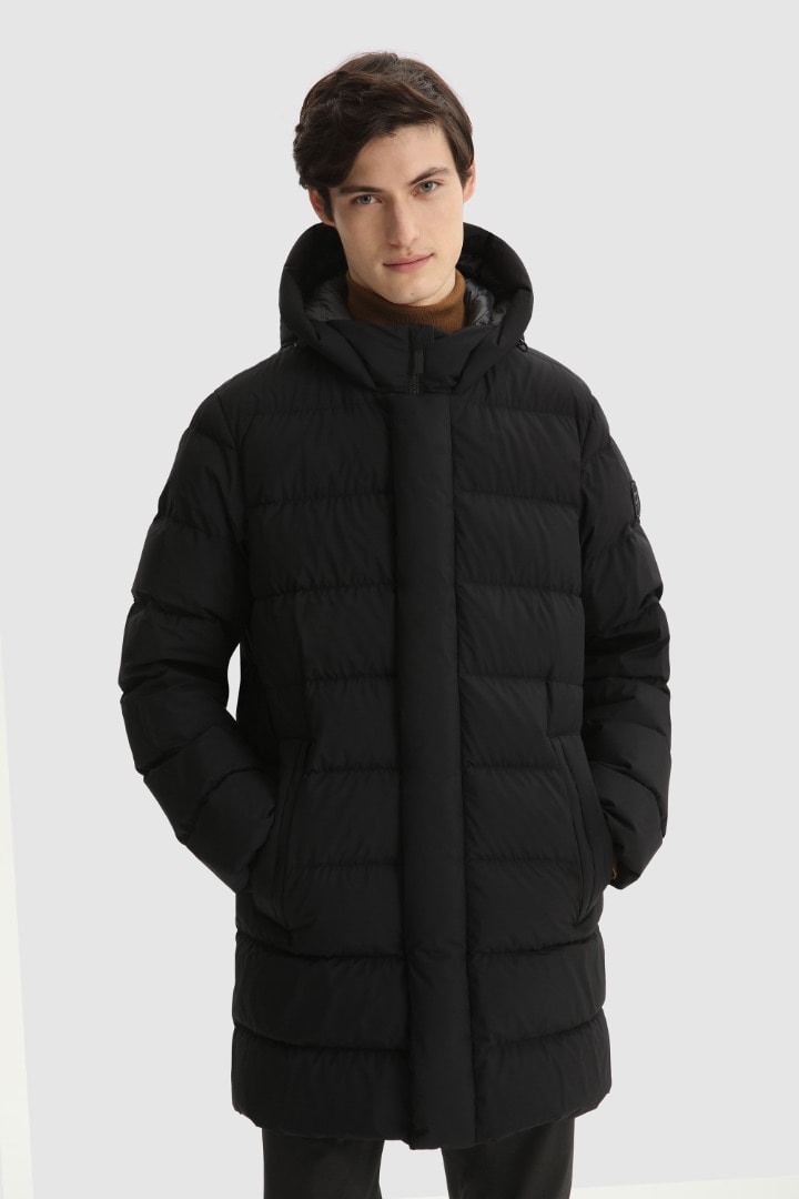 Mens Clothing Jackets Down and padded jackets Woolrich Cotton Stretch Artic Parka in Black for Men 